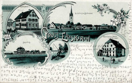 Eriskirch (7991) Gasthaus Zum Anker Bahnhof Totale 1901 I-II - Sonstige & Ohne Zuordnung