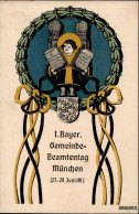 München (8000) 1. Bayerischer Gemeindebeamtentag 27. Bis 29. Juni 1909 Sign. Sackerer I- - Muenchen