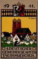 München (8000) 1. Deutscher Gemeindebeamtentag 1911 Sign. K. Sch. I - Muenchen