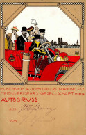 München (8000) Autogruss Automobil Rundreise Fernverkehrs-Gesellschaft 1907 I-II - Muenchen