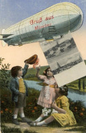 München (8000) Mit Leporello Zeppelin 1918 I-II Dirigeable - München