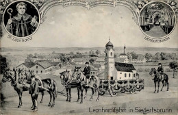 Siegertsbrunn (8011) Leonhardifahrt Leonhardkirche St. Leonhard Verlag Ottmar Zieher 1905 I-II (fleckig) - Other & Unclassified