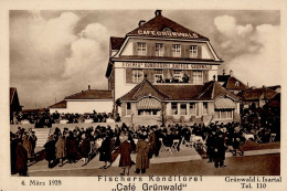 Grünwald (8022) Cafe Grünwald 4. März 1928 I- - Other & Unclassified