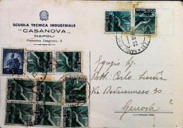 Italy - Repubblica - Democratica Lettera / Cartolina Da Napoli - S7146 - 1946-60: Marcophilie