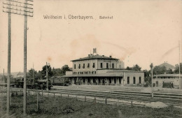 Weilheim-Oberbay. (8120) Bahnhof Eisenbahn I- Chemin De Fer - Sonstige & Ohne Zuordnung