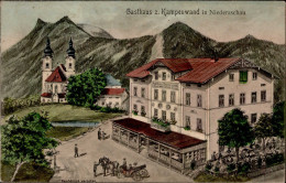 Niederaschau (8213) Gasthaus Zur Kampenwand Verlag Pernat 1907 I-II (Marke Entfernt) - Altri & Non Classificati
