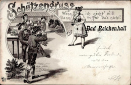 Bad Reichenhall (8230) Schießstand Tracht 1897 II (Stauchung) - Autres & Non Classés