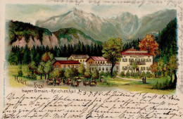 Bayerisch Gmain (8232) Hotel Am Forst 1898 II (kleine Stauchung) - Autres & Non Classés