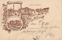 Plattling (8350) Bahnhof 1898 II (Stauchung) - Sonstige & Ohne Zuordnung