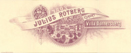 Donnersberg (8360) Neujahr Jahreswechsel Lusiwgsturm Villa Donnersberg Julius Rotberg 1893 Vorläufer Aufklappkarte Keine - Andere & Zonder Classificatie