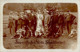 Schachtenbach (8371) Sommerschießen Schützen Frau Kinder 16 VII 1911 II- (Mittelbug, Fleckig) - Altri & Non Classificati