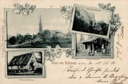 Schlossau (8370) Oberforsterei Odenwaldhaus Schiesshaus 1901 I-II (fleckig, Stauchung) - Autres & Non Classés