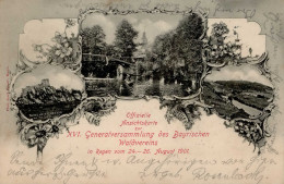 Regen (8370) XVI. Generalversammlung Des Bayrischen Waldvereins 24. Bis 26. August 1901 I- - Autres & Non Classés