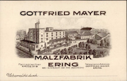 Ering (8399) Werbe-Karte Malzfabrik Gottfried Mayer I (keine AK-Einteilung) - Otros & Sin Clasificación