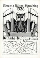 Straubing (8440) Absolvia Minor Straubing 1938 Deutsche Aufbauschule Studentika II (Stauchung) - Other & Unclassified