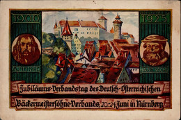 Nürnberg (8500) Jubiläums-Verbandstag Des Deutsch-Österreichischen Bäckermeistersöhne-Verbandes 1925 II- (Mittelbug, Sta - Nürnberg