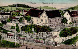 Pegnitz (8570) Gasthaus Goldener Stern Eisenbahn 1914 I-II Chemin De Fer - Other & Unclassified