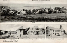 Schlammersdorf (8581) Dorfstrasse Gemischtwaren Handlung Pfarrkirche Gasthaus Wolf 1911 I-II - Other & Unclassified