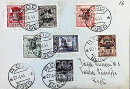 ITALIA - COLONIE -  EGEO Cartolina Franchigia Da RODI Del 1944 PRO ASSISTENZA EGEO - S6323 - Aegean (Rodi)