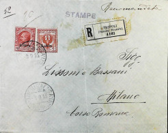 ITALIA - COLONIE -  LIBIA Lettera Stampe Raccomandate Da TRIPOLI Del 1915- S6291 - Libië