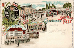 Coburg (8630) Schützenfest Schützenhaus 1897 II (kleine Stauchung) - Altri & Non Classificati