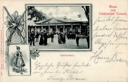 Kronach (8640) Schützenfest Schützenhaus Tracht 1900 II (Stauchung) - Autres & Non Classés