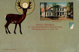 Münchberg (8660) XI. Ober-Unterfränkisches Bundesschießen 4. Bis 7. Juni 1911 Ganzsache I - Autres & Non Classés