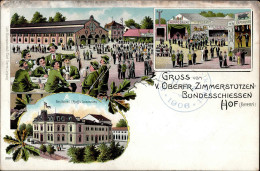 Hof (8670) 5. Oberfränkisches Zimmerstutzen-Bundesschießen 1906 I-II - Autres & Non Classés