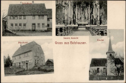 Bolzhausen (8701) Schule Pfarrhaus Kirche 1910 I-II - Würzburg