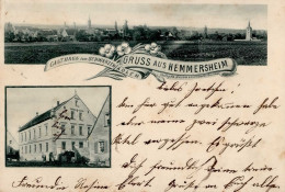 Hemmersheim (8701) Gasthaus Zum Schwarzen Adler 1903 I- - Würzburg