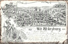 Würzburg (8700) 1898 II (kleine Stauchung) - Würzburg