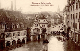 Würzburg (8700) Hochwasser 6. Bis 8. Februar 1909 Handlung Binder Handlung Fischer Zellerstrasse I - Wuerzburg