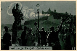 Würzburg (8700) Neujahr-Schiessen 1914 I- Bonne Annee - Würzburg