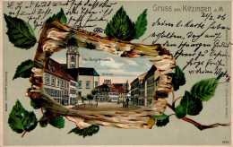 Kitzingen (8710) Präge-Karte Burgstrasse 1906 I-II - Altri & Non Classificati