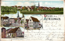 Altbessingen (8725) Handlung Pfeister Schule Gasthaus Wolf 1901 II (Stauchungen) - Otros & Sin Clasificación