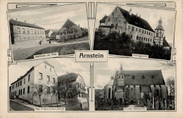 Arnstein (8725) Gasthaus Zur Post Amtsgericht Präparanden-Schule 1912 II (kleine Stauchung) - Other & Unclassified