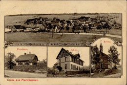 Madenhausen (8721) Schule 1906 II- (Stauchung, Kleiner Riss, Marke Entfernt) - Other & Unclassified