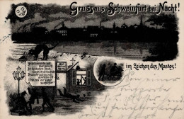 Schweinfurt (8720) Bei Nacht 1904 I-II (Marke Entfernt) - Schweinfurt