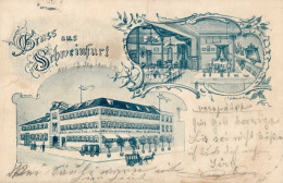 Schweinfurt (8720) Hotel Zum Deutschen Haus 1899 II (fleckig VS/RS) - Schweinfurt