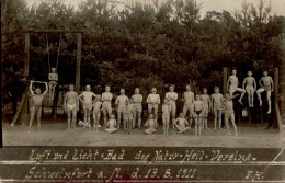 Schweinfurt (8720) Luft- Und Licht-Bad Des Natur-Heil-Vereins 13. August 1911 Sign. F.K. II (Stauchung) - Schweinfurt