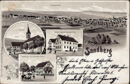 Sandberg (8741) Schule Gasthaus Zum Weissen Ross II (Stauchungen, Marke Teilweise Entfernt) - Other & Unclassified