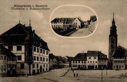 Bad Königshofen (8742) Marktplatz Kapuzinerkloster 1917 I-II (fleckig, Stauchungen) - Andere & Zonder Classificatie