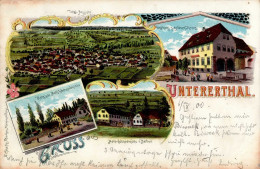 Untererthal (8783) Gasthaus Zum Goldenen Kreuz 1900 I- - Autres & Non Classés