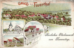 Feuerthal (8783) Schulhaus Gasthaus Metz 1897 I-II - Other & Unclassified