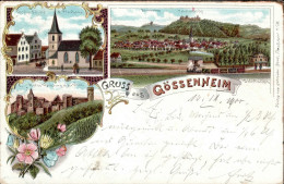 Gössenheim (8781) Schule Bahnhof Eisenbahn 1900 I Chemin De Fer - Other & Unclassified