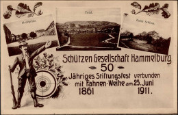 Hammelburg (8783) 50 Jähriges Stiftungsfest Und Fahnenweihe Am 25. Juni 1911 I - Hammelburg