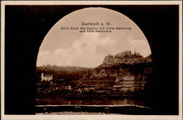 Karlstadt (8782) Blick Durch Das Maintor Mit Ruine Karlsburg Und Villa Steinbrück 1937 I-II - Other & Unclassified