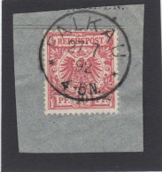 BRIEFMARKE AUF BRIEFAUSSCHNITT MIT  STEMPEL " FALKAU ". - Used Stamps