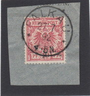 BRIEFMARKE AUF BRIEFAUSSCHNITT MIT  STEMPEL " FALKAU ". - Usados