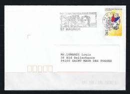 FRANCE 1995 - Y&T N°2947 - 2 F.80 Sur Lettre. Oblitération Du 16-4-1996. 94 ST MAURICE .Val De Marne. - Storia Postale